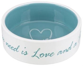 Trixie Pet's Home bowl, ceramic, 0.3 l/ř 12 cm, cream/petrol