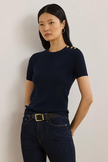 Bavlnený sveter Lauren Ralph Lauren tmavomodrá farba, 200957474