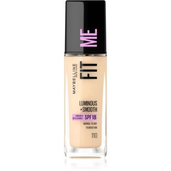 MAYBELLINE NEW YORK Fit Me! tekutý make-up pre rozjasnenie a vyhladenie pleti odtieň 110 Porcelain 30 ml