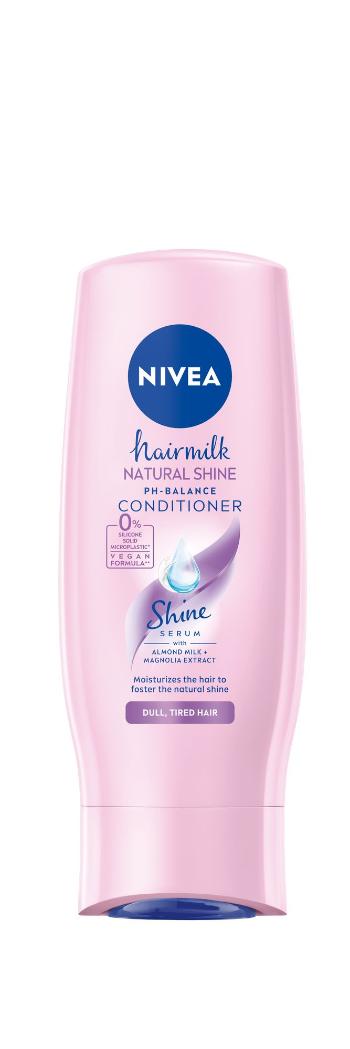 Nivea Ošetrujúci kondicionér s mliečnymi a hodvábnymi proteínmi na unavené vlasy bez lesku Hairmilk Shine (Care Conditioner) 200 ml