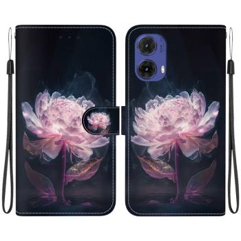 ART Peňaženkový kryt pre Motorola Moto G85 5G PUPRPLE PEONY