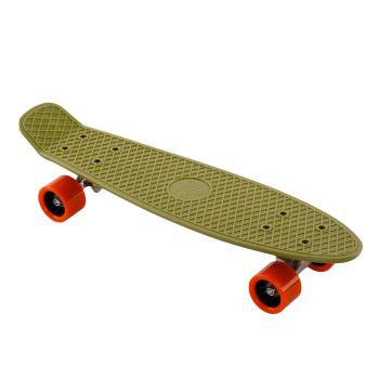 KONDELA Tesal skateboard zelená / červená