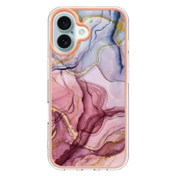 IMD MARBLE Ochranný kryt pre Apple iPhone 16 Plus ROSE RED