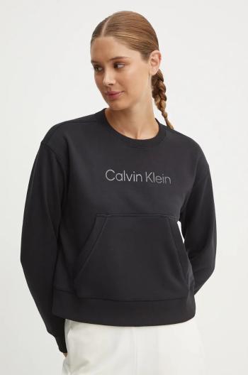 Tréningová mikina Calvin Klein Performance čierna farba, s nášivkou, 00GWF4W301