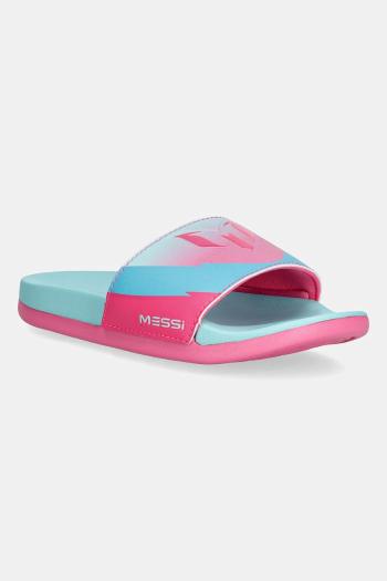 Detské šľapky adidas ADILETTE COMFORT MESSI tyrkysová farba, JR6327