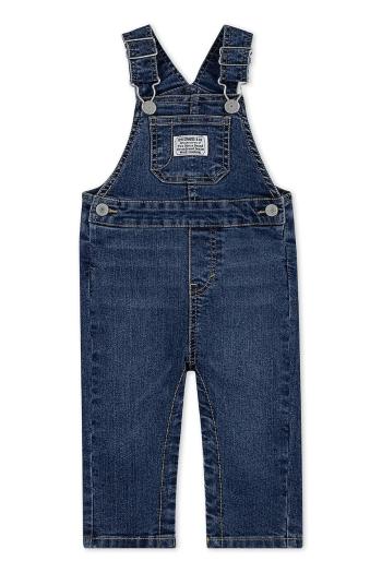 Detské rifľové nohavice na traky Levi's DENIM OVERALL 6ED533
