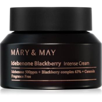 MARY & MAY Idebenone + Blackberry Complex Intensive Total Care Cream rozjasňujúci hydratačný krém s protivráskovým účinkom 70 g