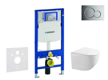 GEBERIT - Duofix Set predstenovej inštalácie, klozetu Gaia a dosky softclose, tlačidlo Sigma01, lesklý chróm SANI11CA1126