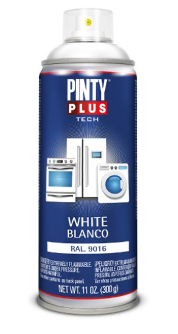 PINTY PLUS TECH - Sprej na bielu techniku RAL 9016 - dopravná biela 0,2 L