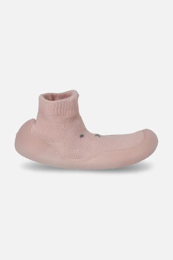 Topánky pre bábätká Coccodrillo fialová farba, SHOES GIRL