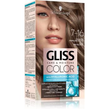 Schwarzkopf Gliss Color permanentná farba na vlasy odtieň 7-16 Cool Ash Blonde 1 ks