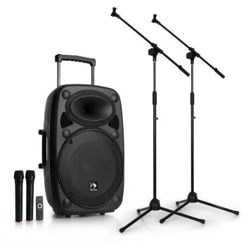 Auna Streetstar 15 mobilné PA-zariadenie 2 x mikrofónový stojan sada 15"