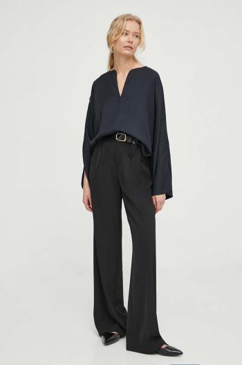 Blúzka By Malene Birger dámska, čierna farba, jednofarebná