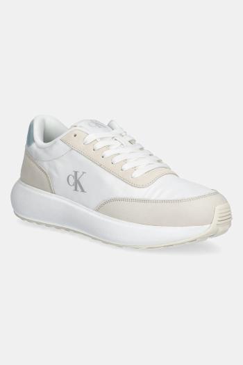Tenisky Calvin Klein Jeans ATHLEISURE RUNNER LACEUP MIX WN biela farba, YW0YW01774