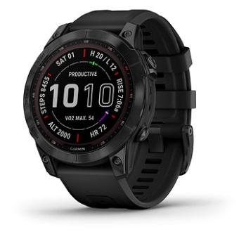 Garmin Fenix 7 Sapphire Solar Carbon Gray DLC Titanium/Black Band (010-02540-21)