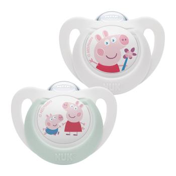 NUK Cumlík silikónový Star Peppa Pig 6-18m. 2 ks