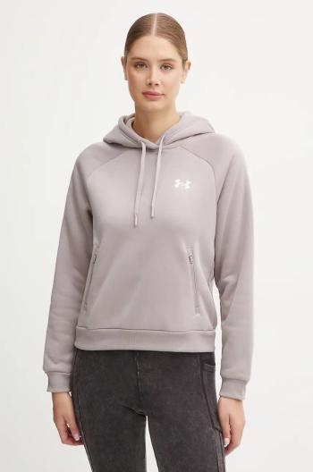 Mikina Under Armour Armour Fleece Pro dámska, fialová farba, s kapucňou, jednofarebná, 1386504