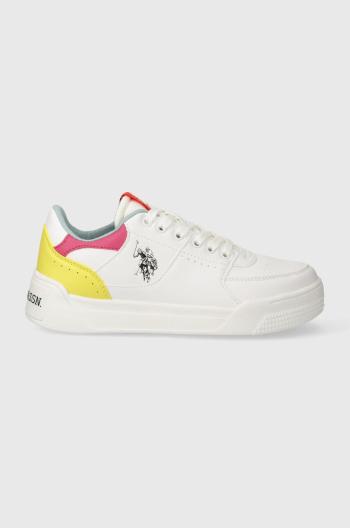 Tenisky U.S. Polo Assn. NOLE biela farba, NOLE001W 4YN1