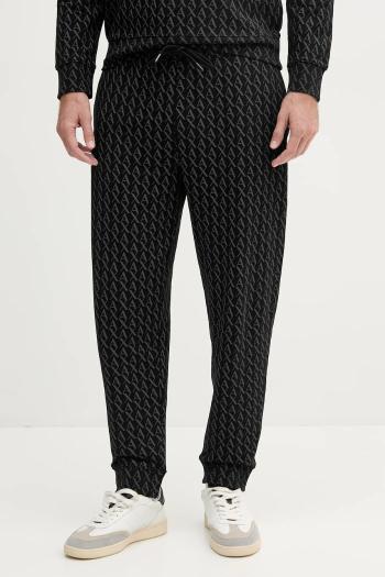Bavlnené tepláky Armani Exchange čierna farba, vzorovaná, XM001226 AF11847