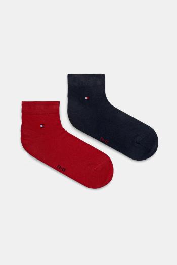 Ponožky Tommy Hilfiger 2-pak pánske, červená farba, 342025001