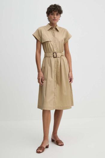 Šaty Lauren Ralph Lauren béžová farba, mini, áčkový strih, 250941649