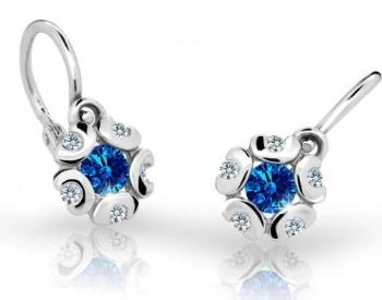 Cutie Jewellery Detské náušnice z bieleho zlata C2178-10-X-2 modrá