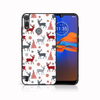 MY ART Kryt s vianočným dizajnom Motorola Moto E6s DEER (068)