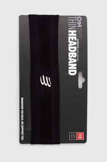 Čelenka Compressport Thin Headband On/Off čierna farba, XBNU3919