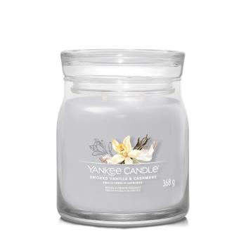 Yankee Candle Aromatická sviečka Signature sklo stredná Smoked Vanilla & Cashmere 368 g