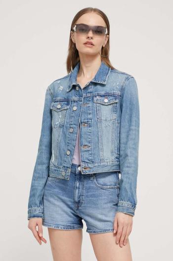 Rifľová bunda Tommy Jeans dámska,prechodná,DW0DW17660