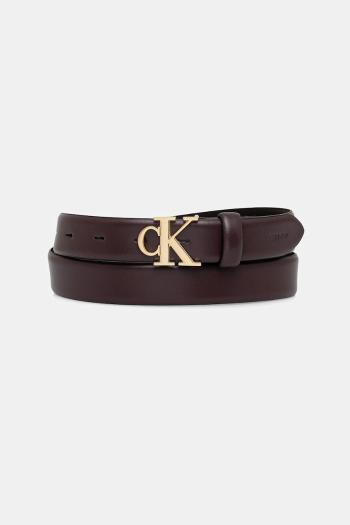 Kožený opasok Calvin Klein hnedá farba, LV04F7054G