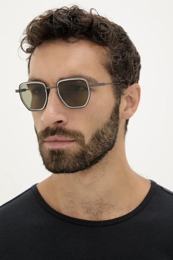 Slnečné okuliare Zegna strieborná farba, EZ0256_4909N