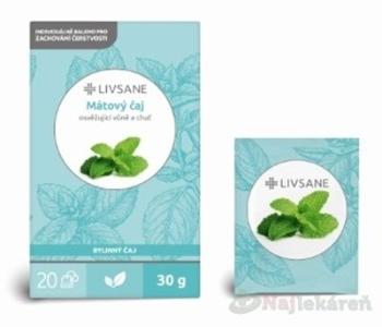 LIVSANE Mätový čaj bylinný, individuálne balené vrecká 20x1,5 g