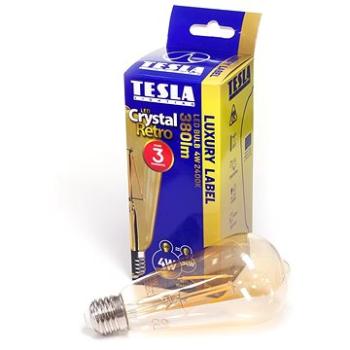 TESLA LED CONE BULB VINTAGE, E27, 4 W, 380 lm, 2400 K teplá biela (CB270424-3G)