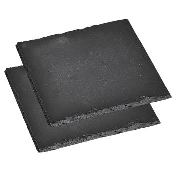 Kesper 38109 Sada servírovacích podnosov bridlica 2 ks, 20 x 20 cm