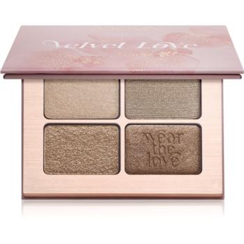 ZOEVA Velvet Love Eyeshadow Quad paletka očných tieňov odtieň Velvet Love Eyeshadow Quad Palette 4x1,5 g