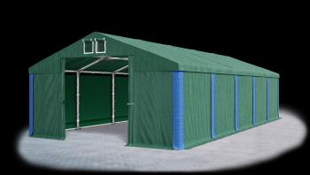 Garážový stan 6x10x3m strecha PVC 560g/m2 boky PVC 500g/m2 konštrukcia ZIMA Zelená Zelená Modré