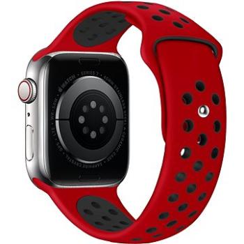 Eternico Sporty na Apple Watch 42 mm/44 mm/45 mm  Pure Black and Red (AET-AWSP-BlRe-42)
