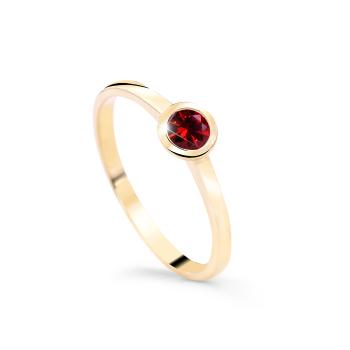 Cutie Diamonds Očarujúce prsteň zo žltého zlata s rubínom DZ8004-RU-X-1 53 mm