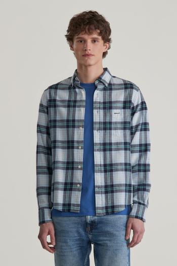 KOŠILE GANT REG FLANNEL PLAID SHIRT FRESH BLUE