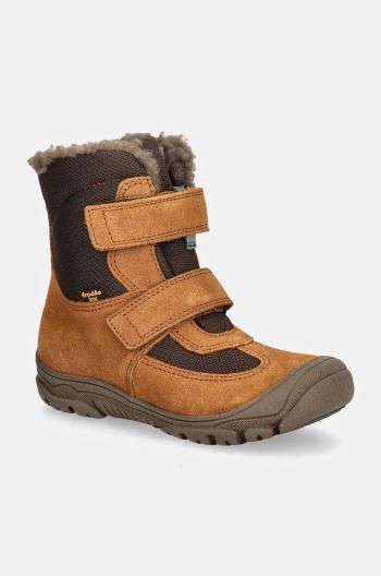 Detské zimné topánky Froddo LINZ WOOL TEX HIGH hnedá farba, G3160229