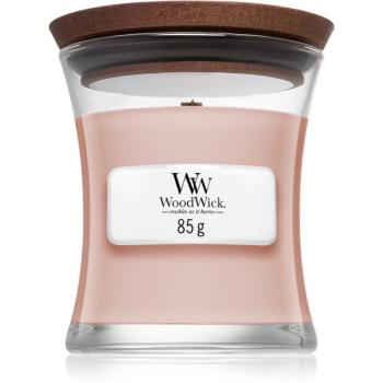 Woodwick Vanilla & Sea Salt vonná sviečka s dreveným knotom 85 g