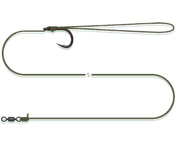 Madcat náväzec coated pellet rig sinking - 0,75-1,2 mm - 55 cm 1/0