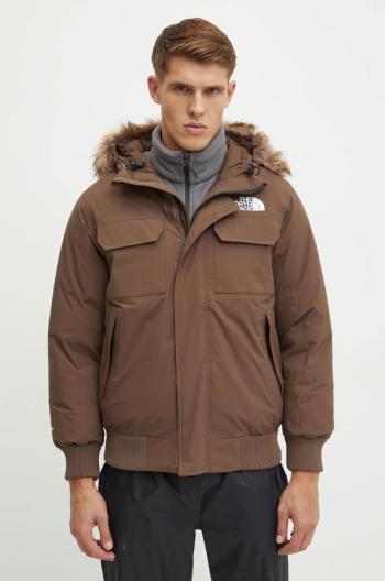 Páperová bunda The North Face McMurdo Bomber pánska, hnedá farba, zimná, NF0A5GD91OI1