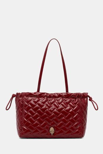 Kožená kabelka Kurt Geiger London KENSINGTON bordová farba, 4370850319