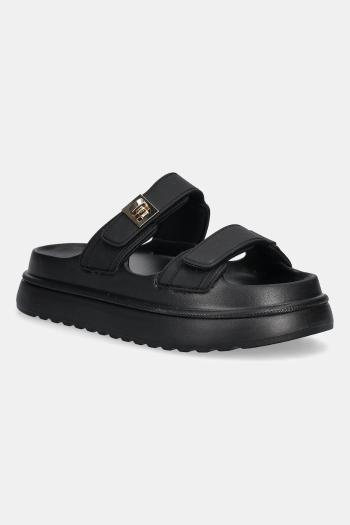 Šľapky Steve Madden Bigschmona-J čierna farba, na platforme, SM11003858