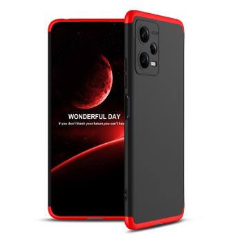 360° Ochranný kryt Xiaomi Redmi Note 12 5G čierny-červený