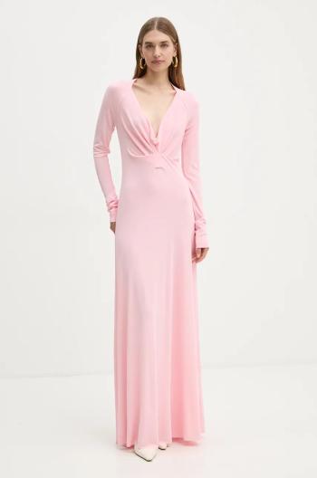 Šaty Victoria Beckham ružová farba, maxi, áčkový strih, 1424WDR005950A