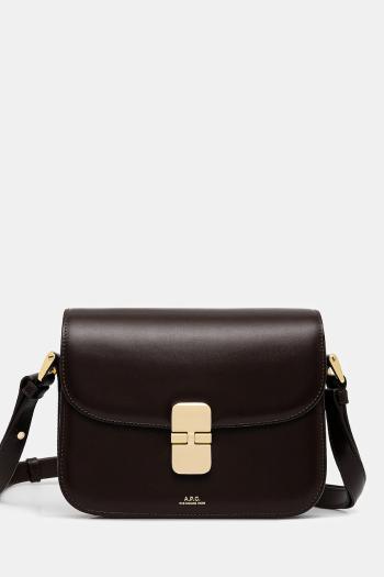 Kožená kabelka A.P.C. A.P.C. Sac Grace Mini hnedá farba, PXBMW-F61515