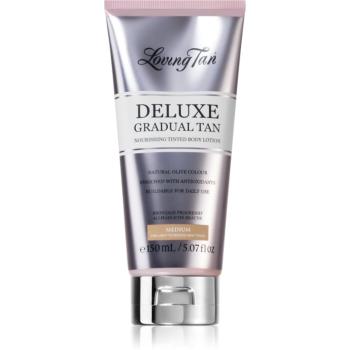 Loving Tan Deluxe Gradual Tan výživné telové mlieko pre zvýraznenie opálenia odtieň Medium 150 ml